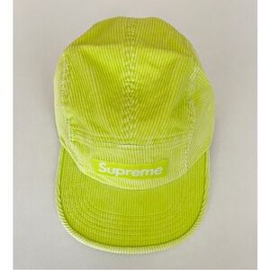Supreme Neon Green Corduroy Camp Cap